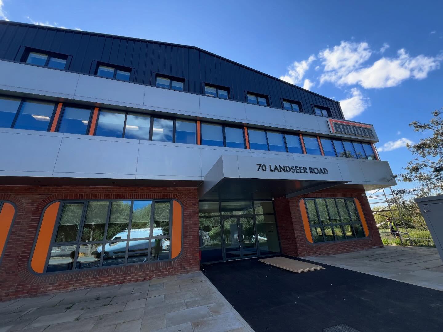 Commercial premises cleaned by CleanFresh, with large windows and a glazed entrance